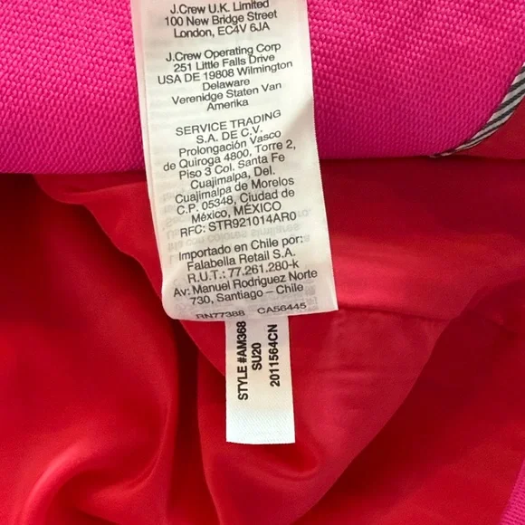 J. Crew Fuchsia Pink Parke Blazer with Custom Feather Trim Size 6 - Picture 14 of 14
